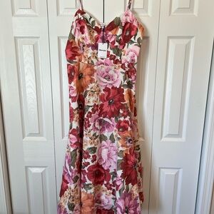 Showpo Pink and Red Maxi Sundress Spaghetti Strap